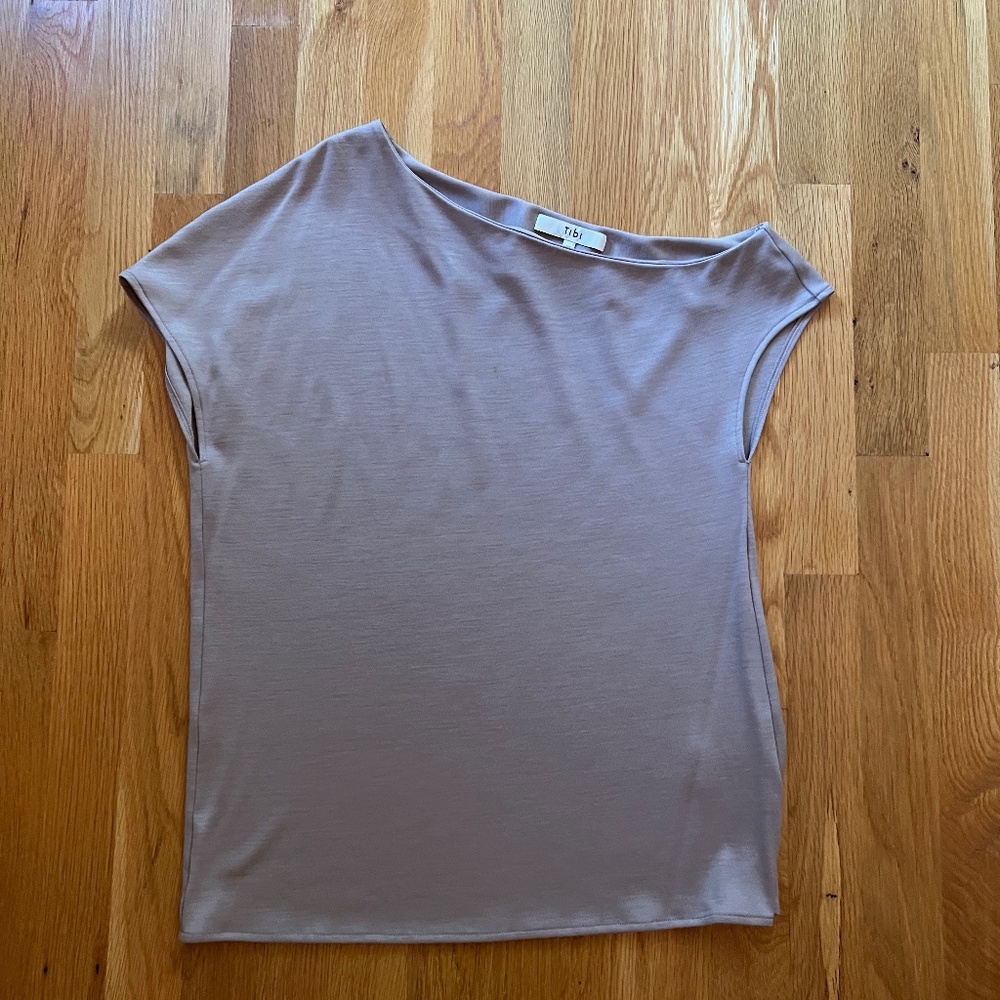Tibi Asymmetrical Off the Shoulder Top